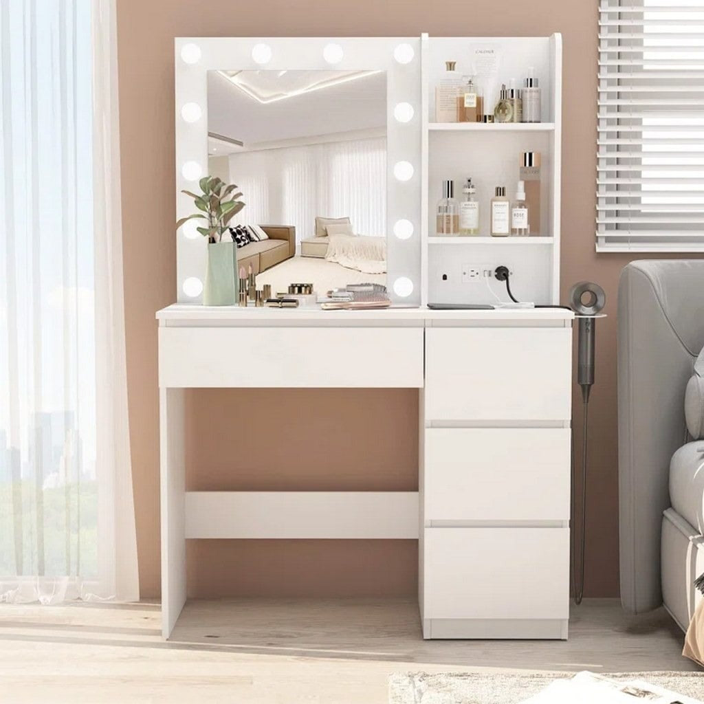 White MDF vanity 140cm140 × 94 × 40 cm